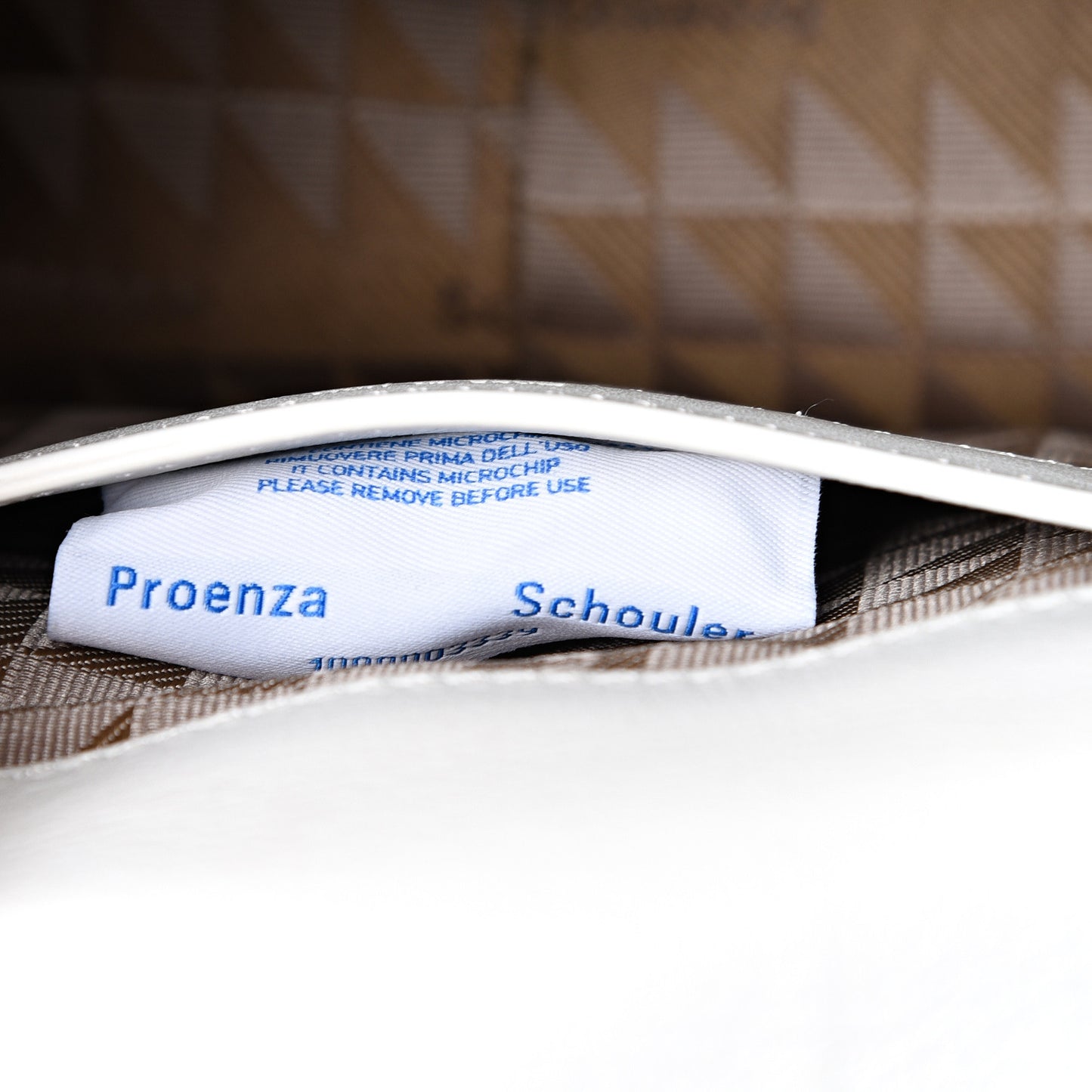 Calfskin Tiny PS11 Classic Shoulder Bag White