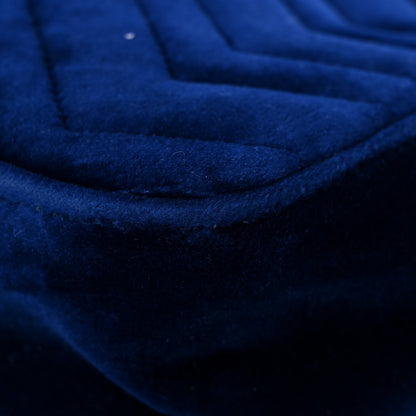 Gucci Velvet Matelasse Medium GG Marmont Shoulder Bag Cobalt Blue 10 of 16