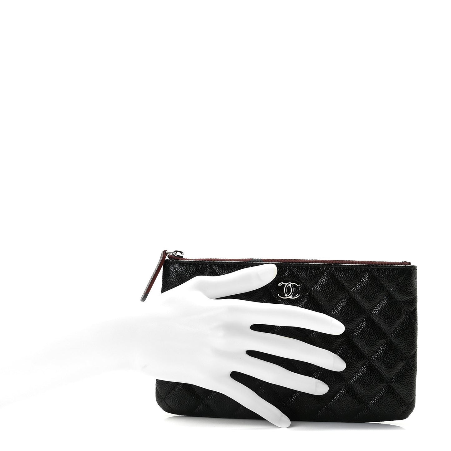 Caviar Quilted Cosmetic Case Black