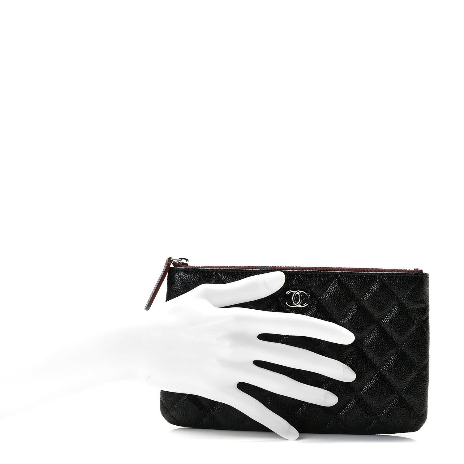 Chanel Caviar Quilted Cosmetic Case Black 2 of 9