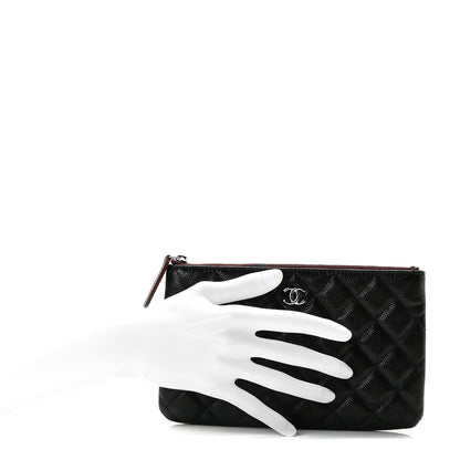 Chanel Caviar Quilted Cosmetic Case Black 2 of 9