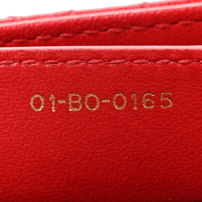 Christian Dior Lambskin Cannage Medium Lady Dior Red 7 of 12