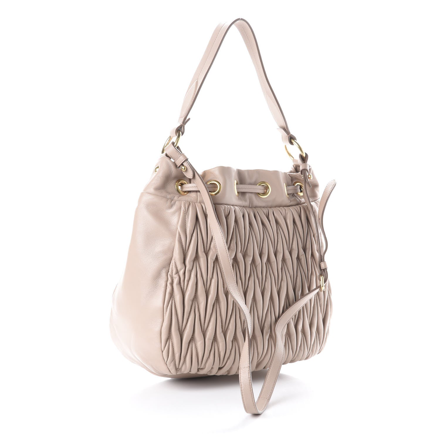 Miu Miu Nappa Matelasse Bucket Bag Cammeo 3 of 6