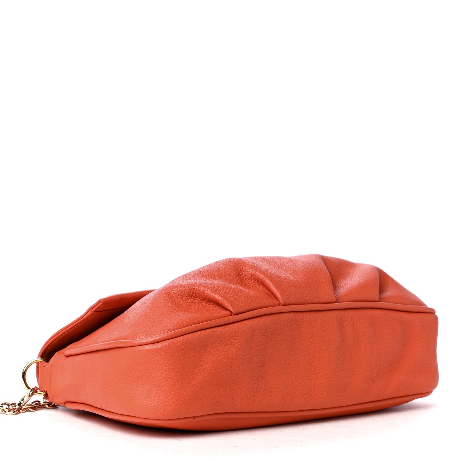 Fendi Vitello Flamingo Fendista Pouchette Crossbody Arancio 3 of 3
