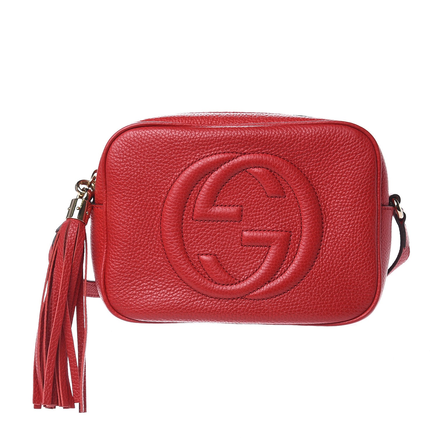 Gucci Pebbled Calfskin Small Soho Disco Bag Tabasco Red 1 of 11