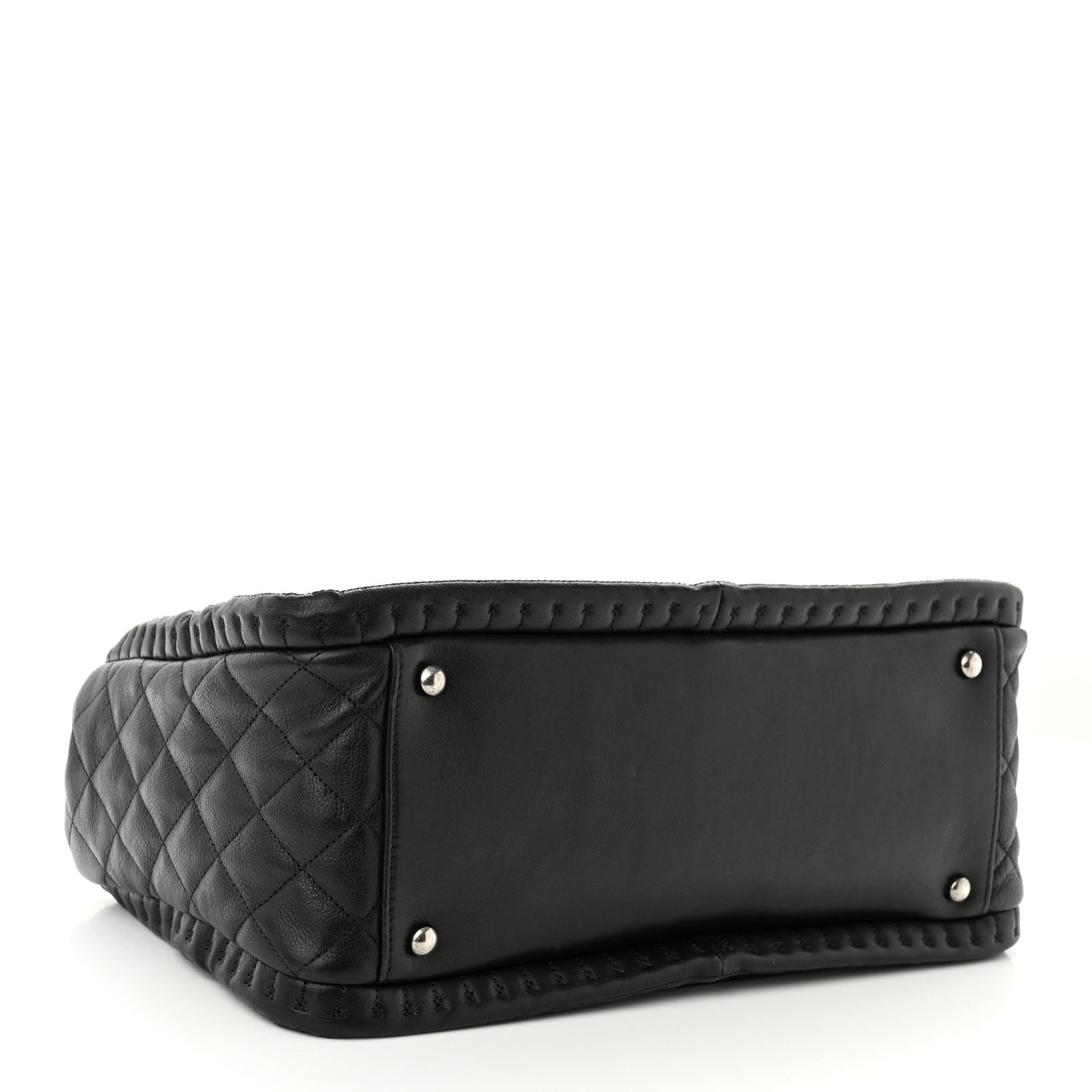 Calfskin Quilted Istanbul Small Tote Black