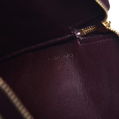 Celine Python Lambskin Solo Clutch Pouch Burgundy 7 of 8