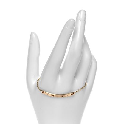 Tiffany 18K Rose Gold Diamond Atlas Bar Pierced Bracelet 2 of 5