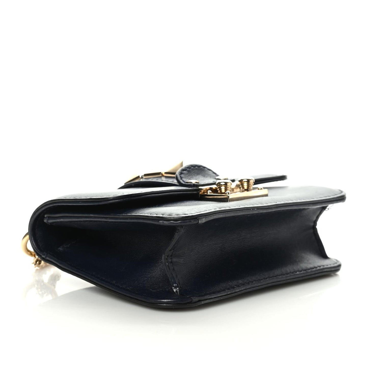 Vitello Mini Glam Lock Rockstud Flap Blue