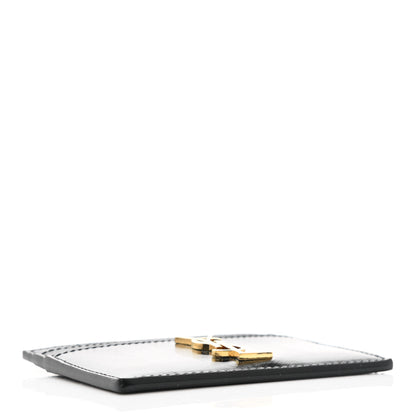 Saint Laurent Embossed Calfskin Monogram Cassandre Credit Card Case Black 4 of 7