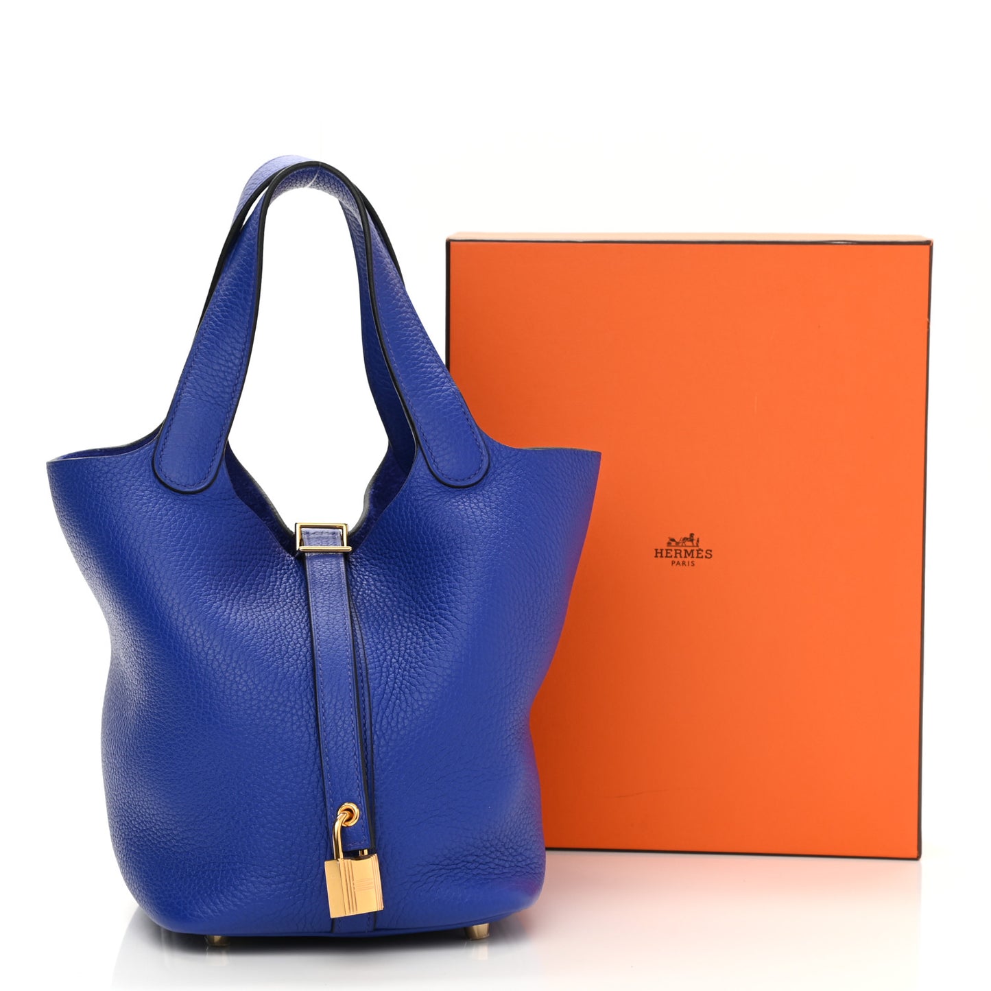 Taurillon Clemence Picotin Lock 18 PM Bleu Electrique