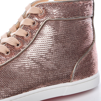 Christian Louboutin Metallic Sequin Bip Bip Orlato Flat Sneakers 37 Nude 10 of 11