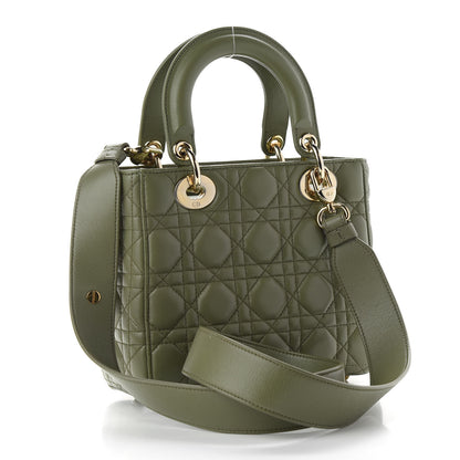 Christian Dior Lambskin Cannage Small My ABCDior Lady Dior Army Green 3 of 8