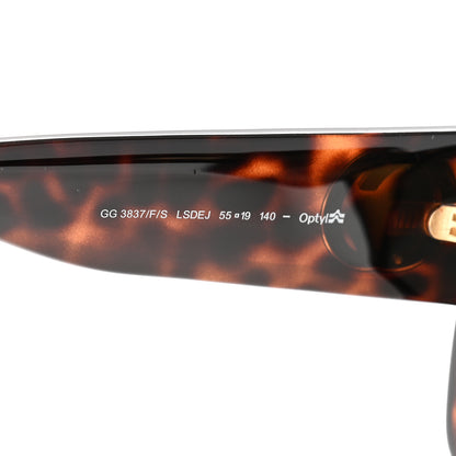 Gucci Acetate Optyl Square Sunglasses GG3837/F/S Dark Tortoiseshell 5 of 7