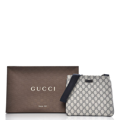 Gucci GG Supreme Monogram Small Flat Messenger Bag Navy 8 of 8