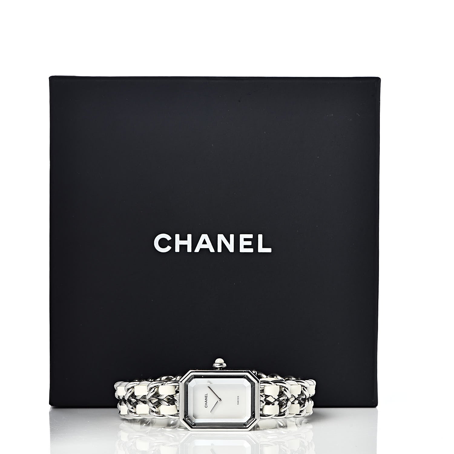 Chanel Stainless Steel Lambskin Mother of Pearl 20mm Chain Premiere Quartz Watch White L 9 of 9