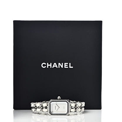 Chanel Stainless Steel Lambskin Mother of Pearl 20mm Chain Premiere Quartz Watch White L 9 of 9