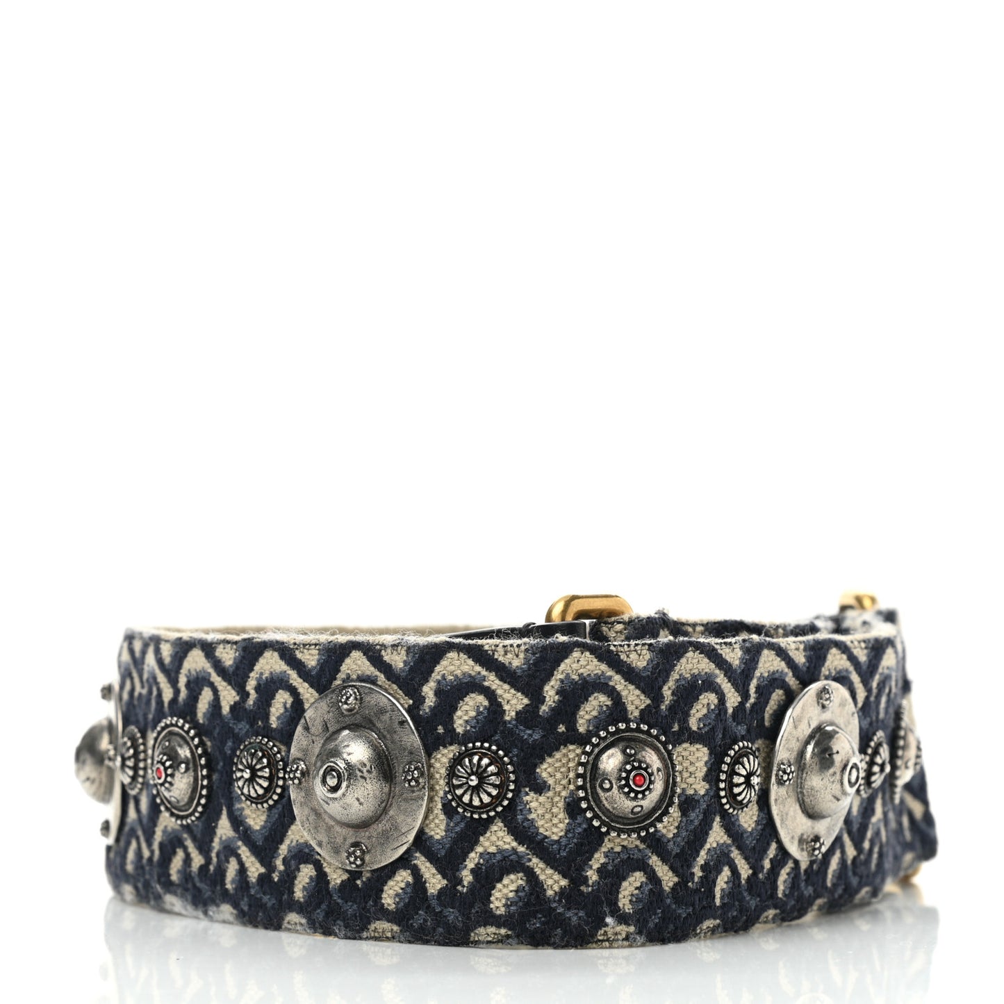 Oblique Studded Shoulder Strap Blue