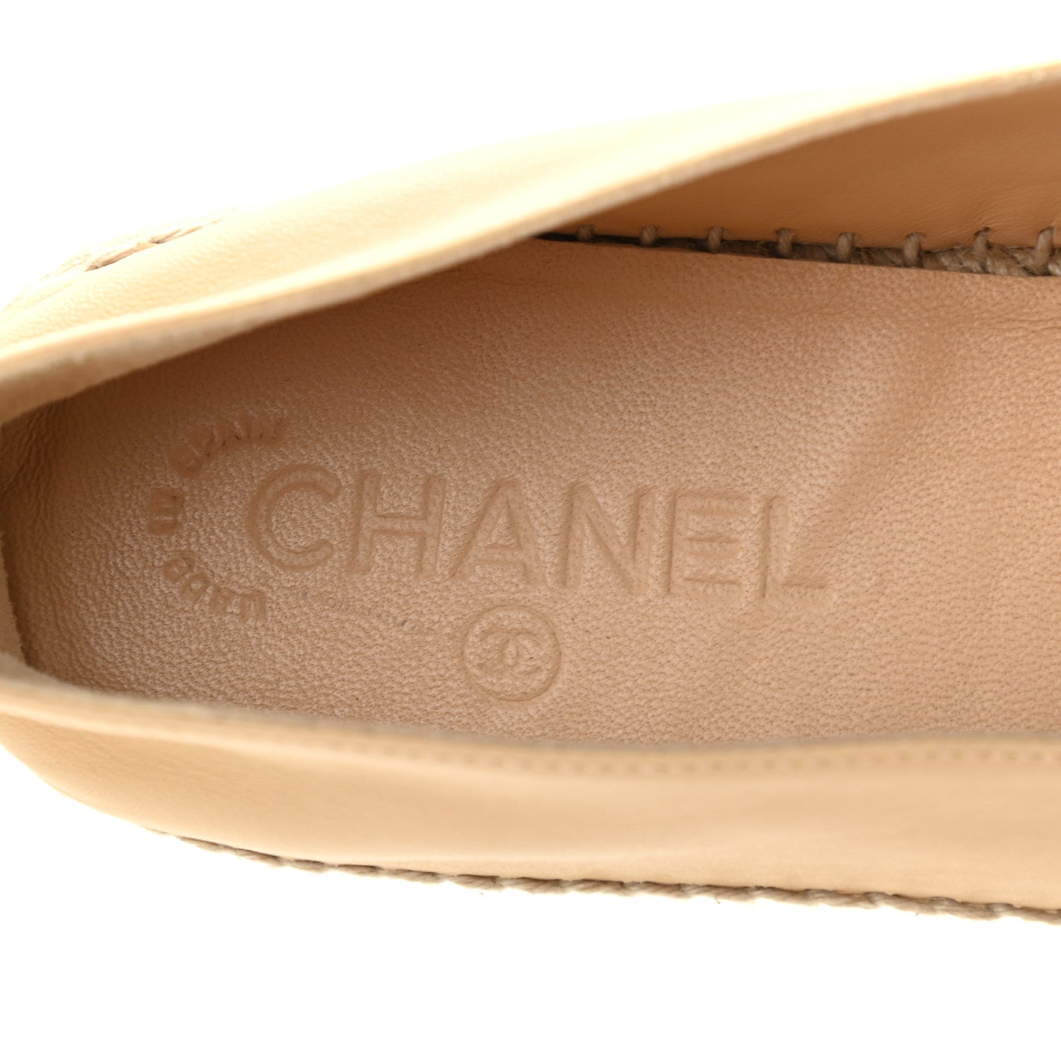Chanel Lambskin Quilted CC Espadrilles 39 Beige 7 of 10