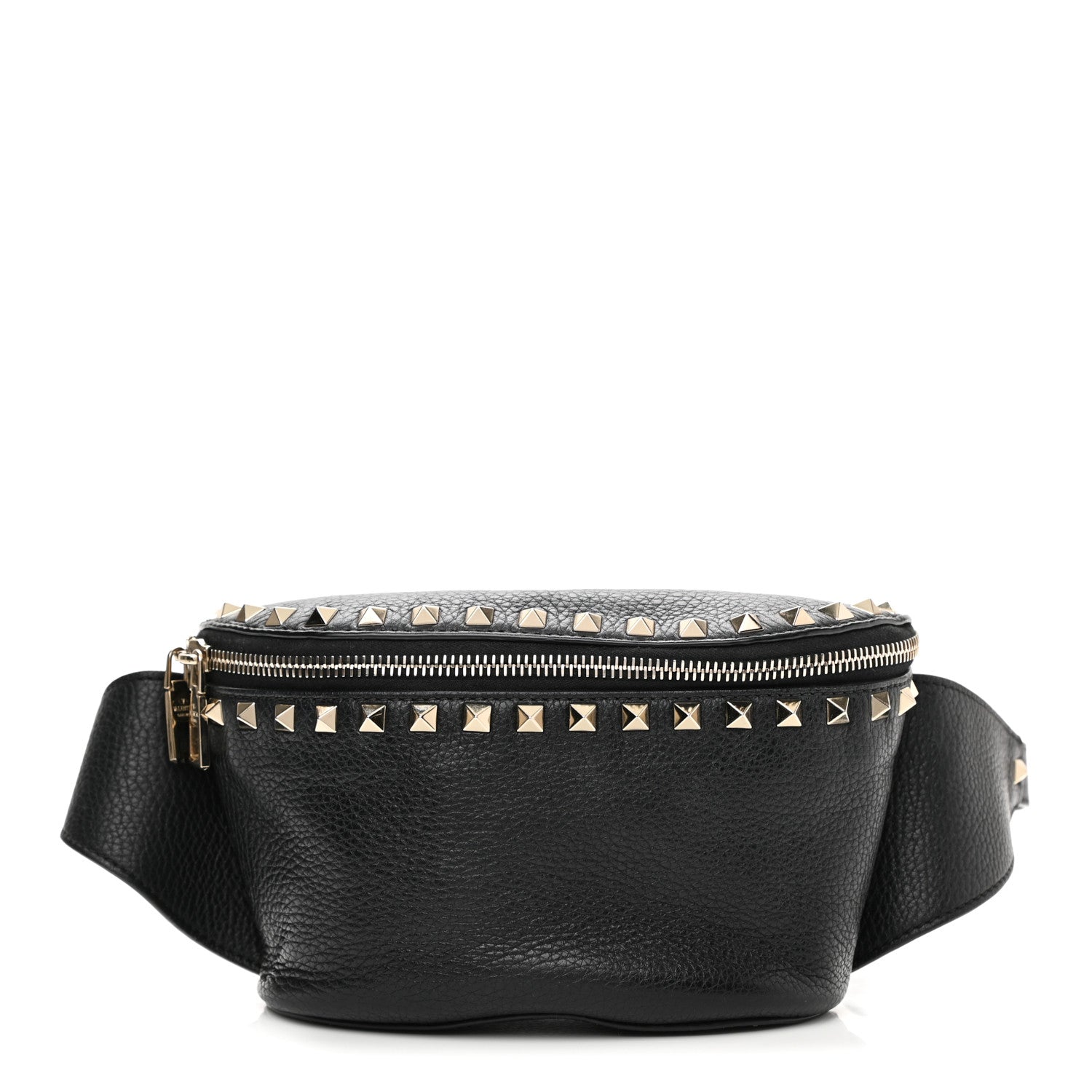 Valentino Garavani Grainy Calfskin Rockstud Belt Bag Black 1 of 10