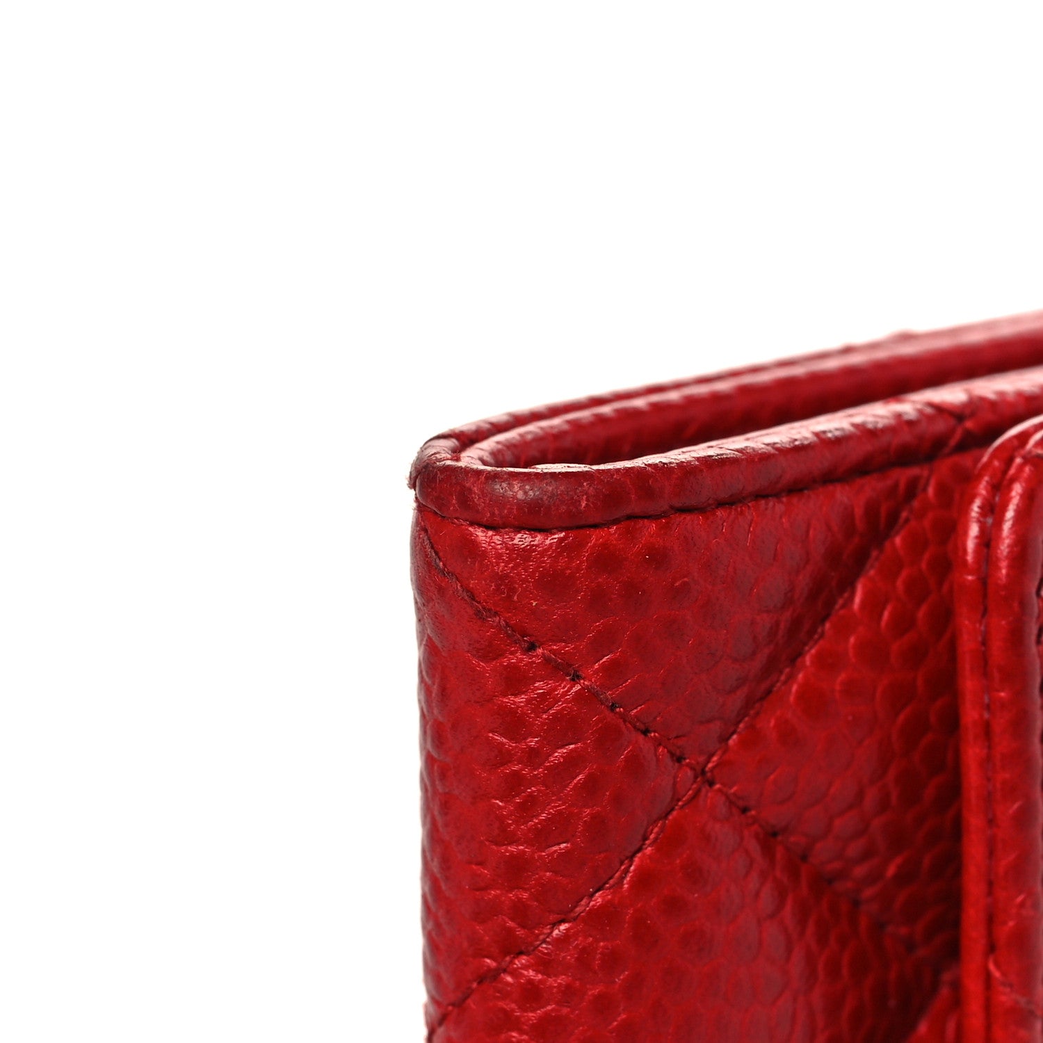 Chanel Caviar Quilted Flap Card Holder Red 11 of 12