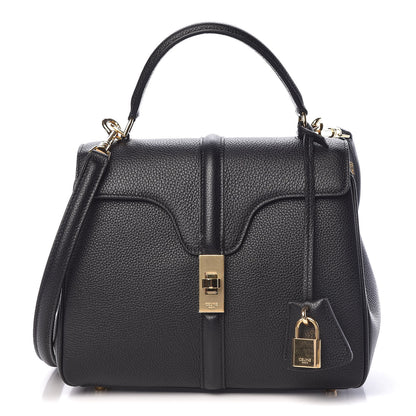 Celine Grained Calfskin Small 16 Top Handle Bag Black 1 of 12