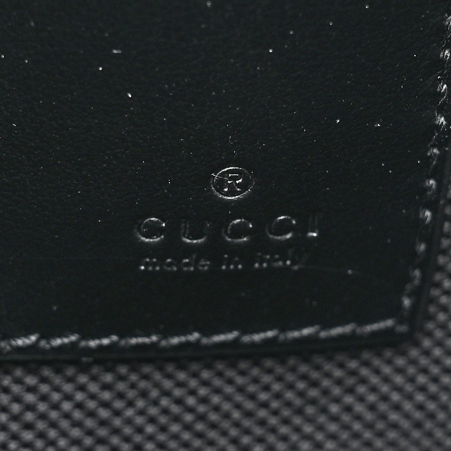 Gucci Calfskin Blade Embroidered Zip Pouch Black 6 of 10