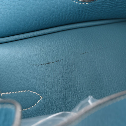 Hermes Taurillon Clemence Birkin 35 Blue Jean 14 of 16