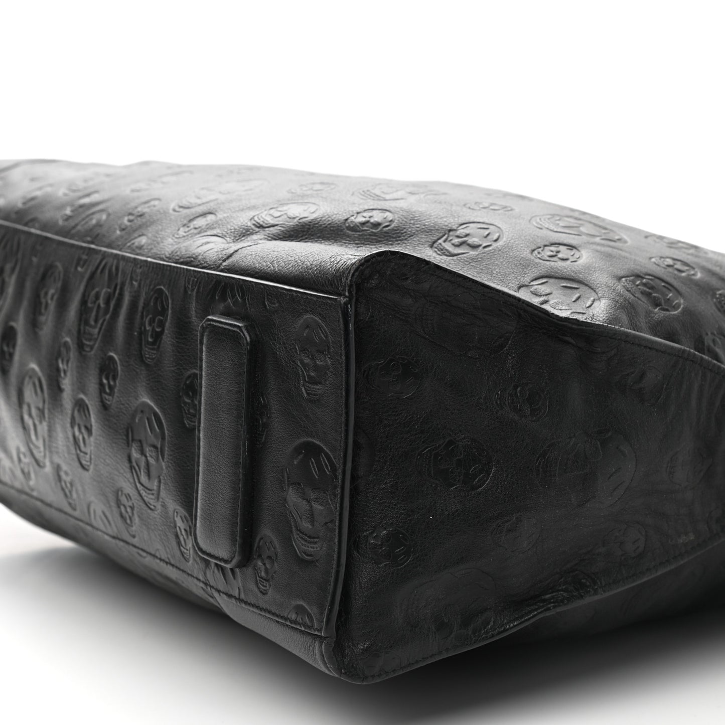 Calfskin Skull Embossed De Manta Tote Black