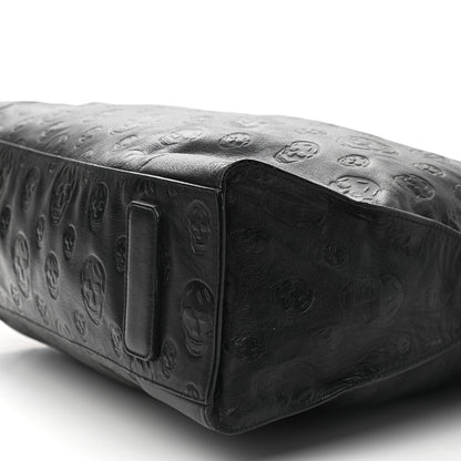 Alexander McQueen Calfskin Skull Embossed De Manta Tote Black 9 of 9