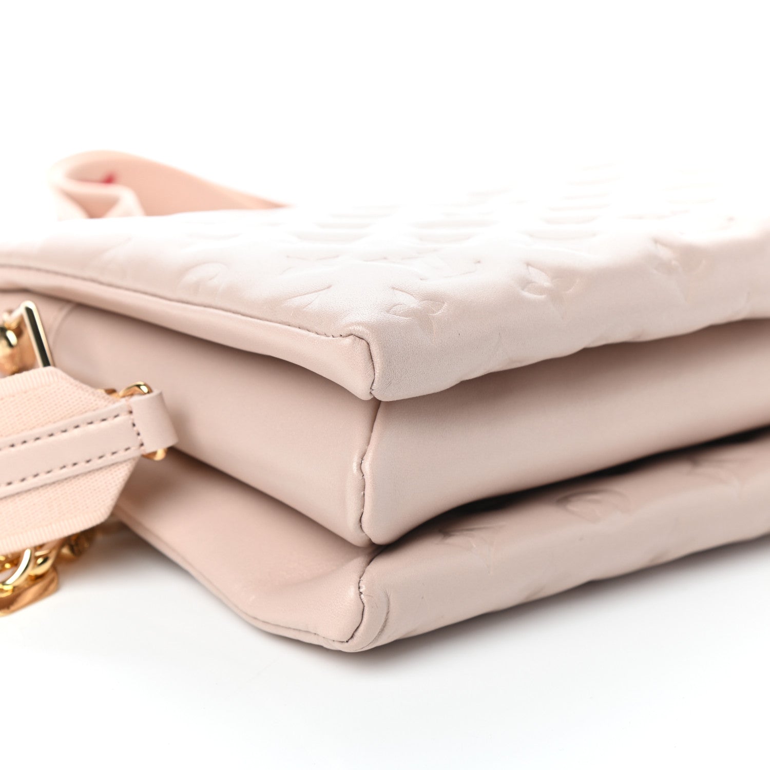 Louis Vuitton Lambskin Embossed Monogram Fall In Love Coussin PM Dragée Light Pink 8 of 9