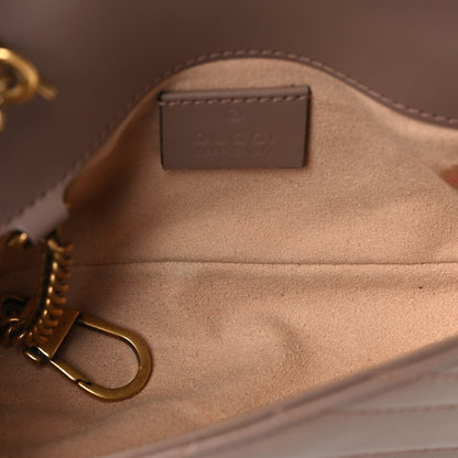 Gucci Calfskin Matelasse Super Mini GG Marmont Shoulder Bag Porcelain Rose 5 of 9