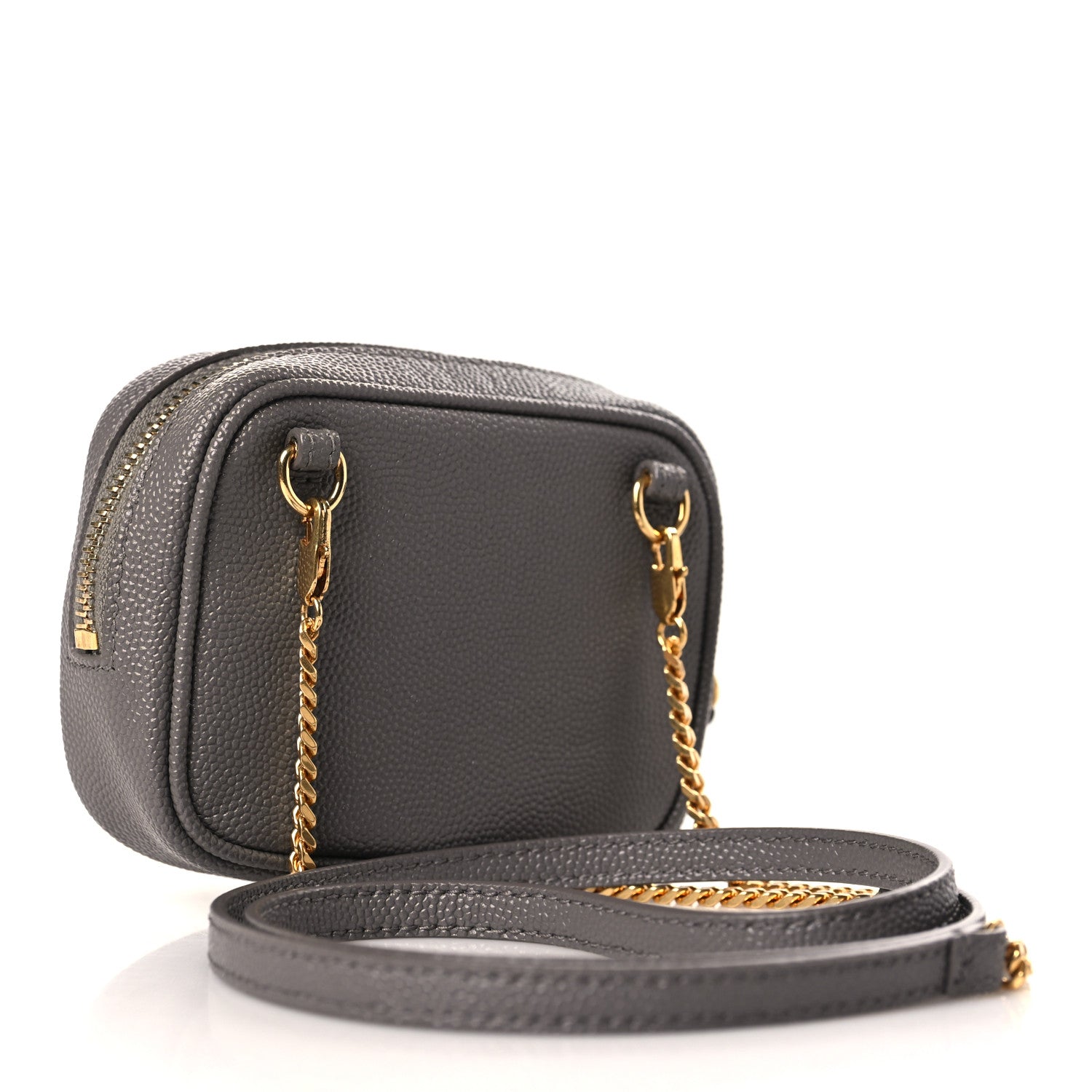 Saint Laurent Grain De Poudre Matelasse Monogram Baby Lou Camera Bag Fog 3 of 10