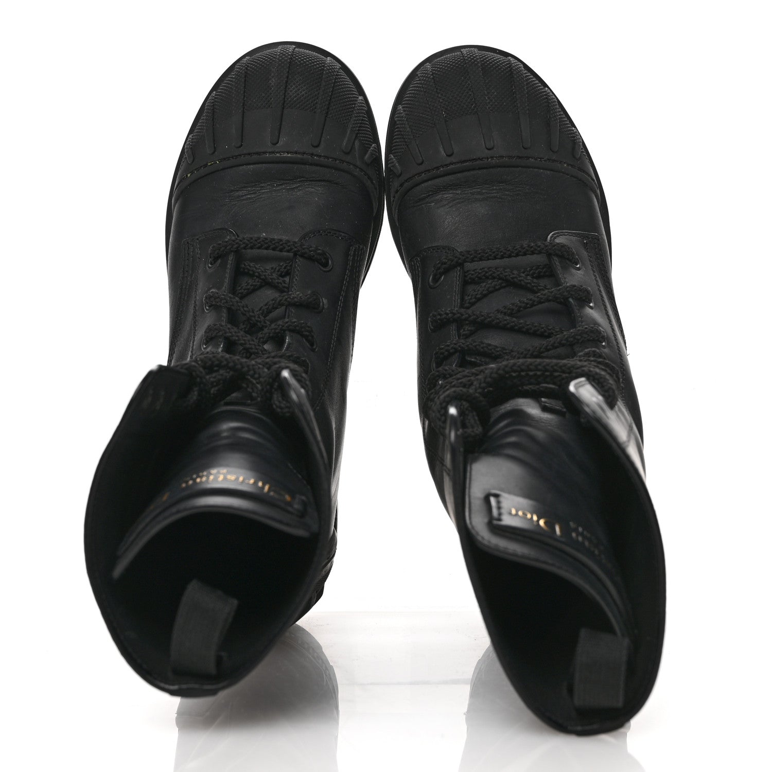 Christian Dior Calfskin Rubber DiorIron Boots 35.5 Black 2 of 10