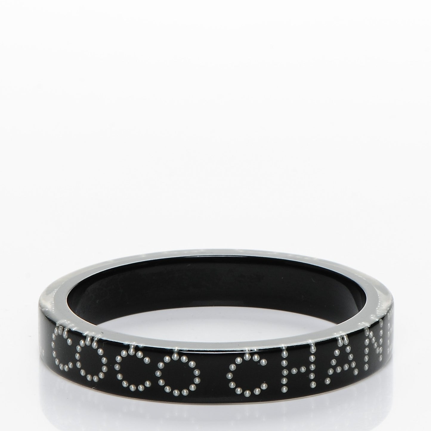 Resin Pearl Coco Bangle Black