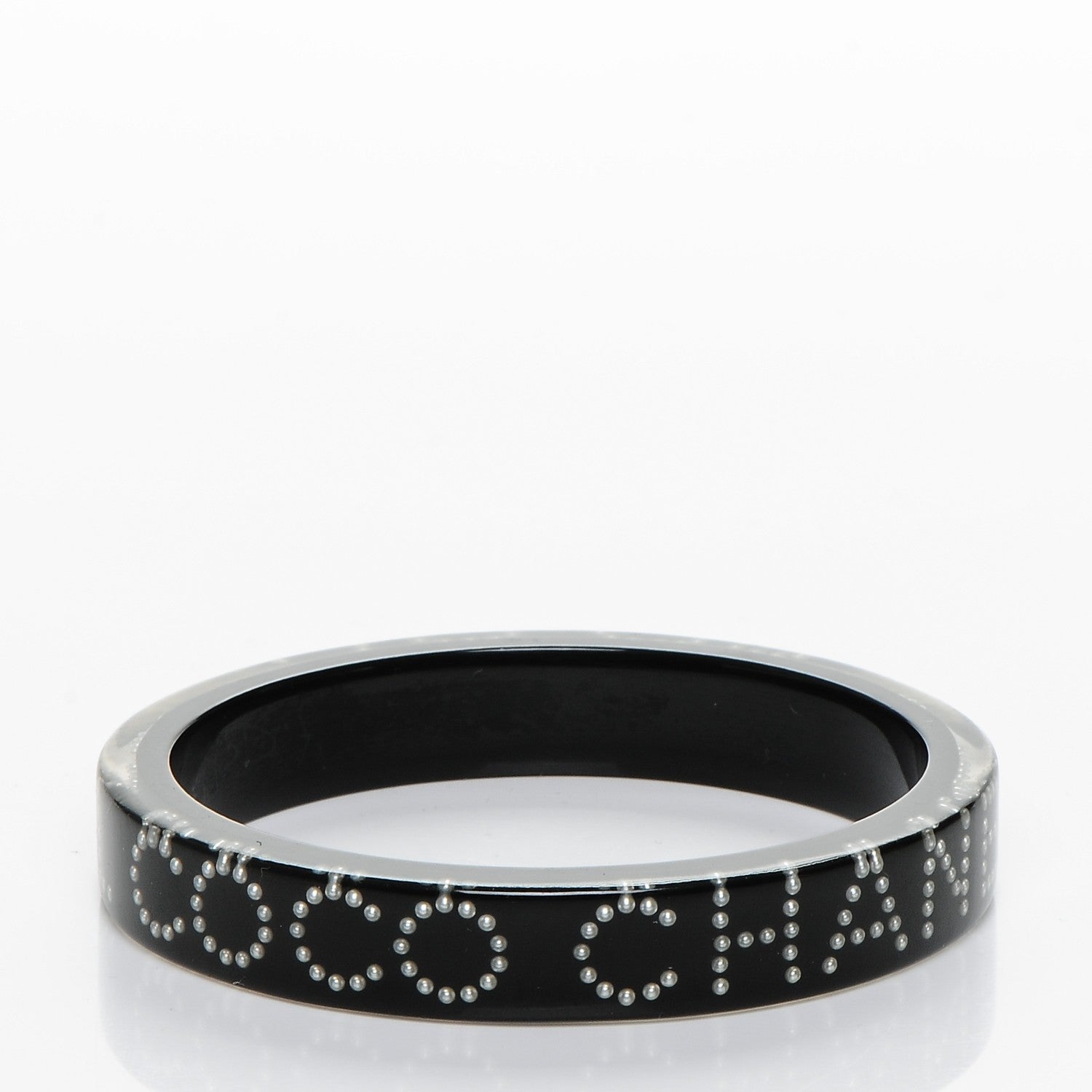 Chanel Resin Pearl Coco Bangle Black 3 of 5