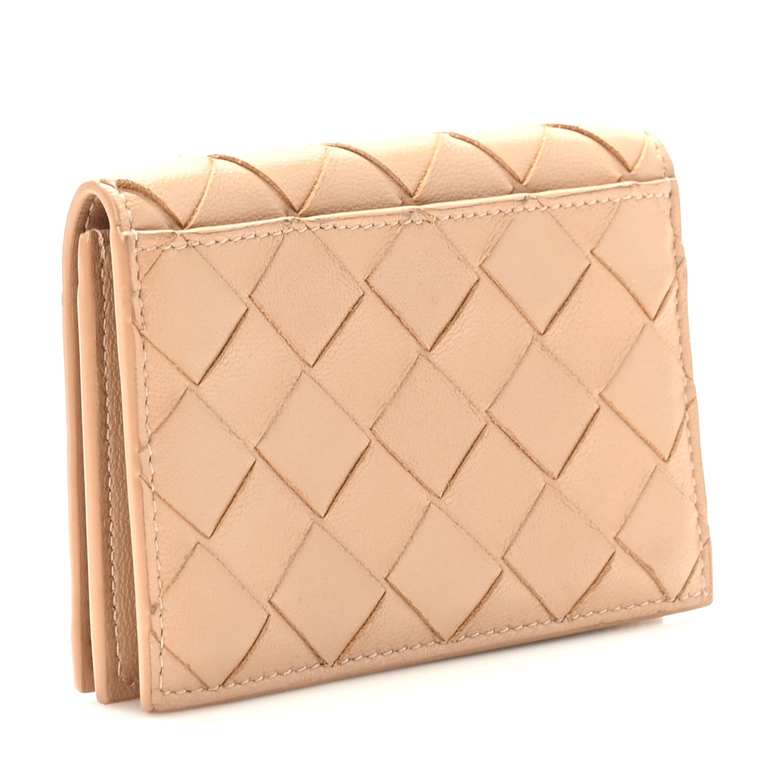 Bottega Veneta Nappa Intrecciato Card Holder Almond 3 of 8