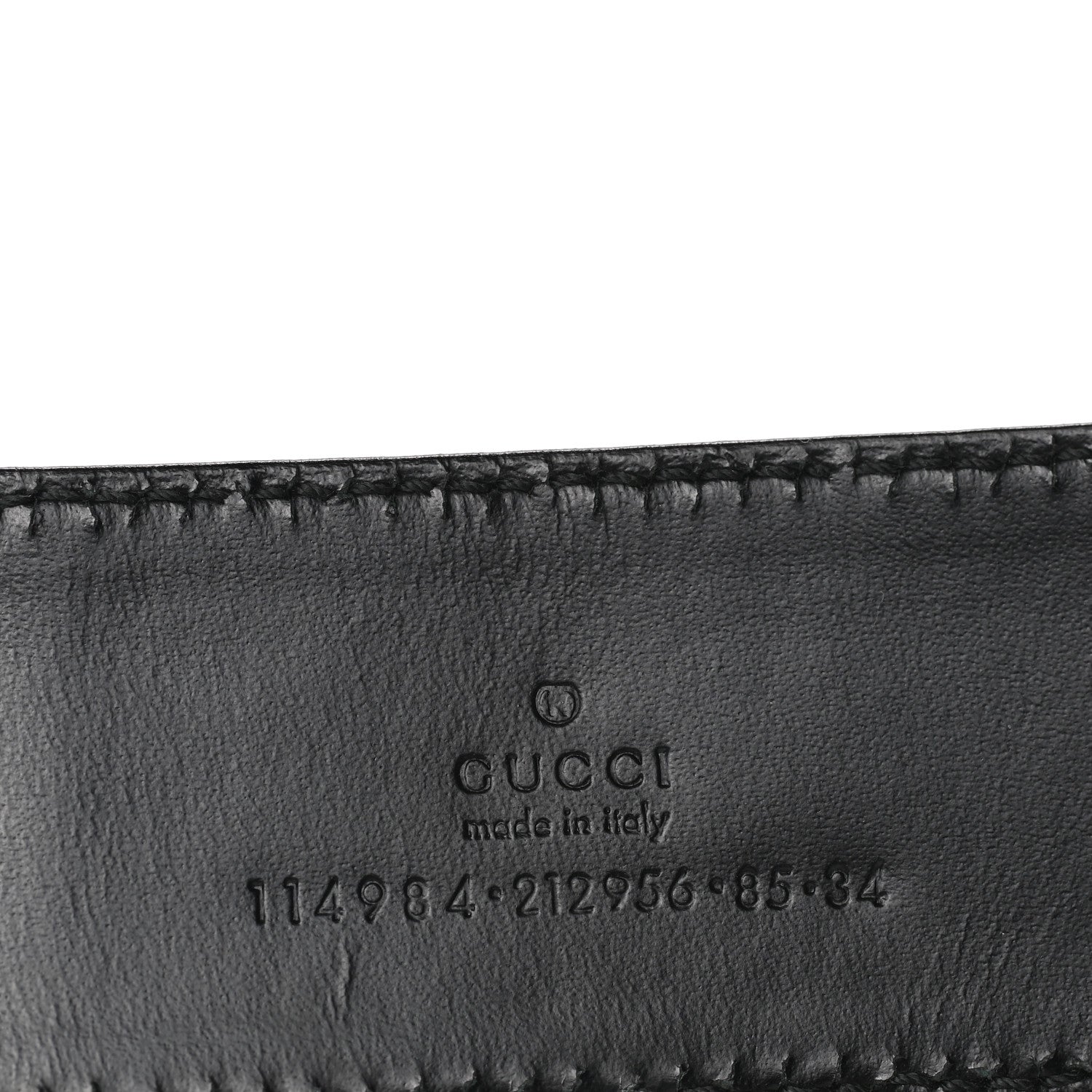 Gucci Calfskin Web Interlocking G Belt 85 34 Black 3 of 6