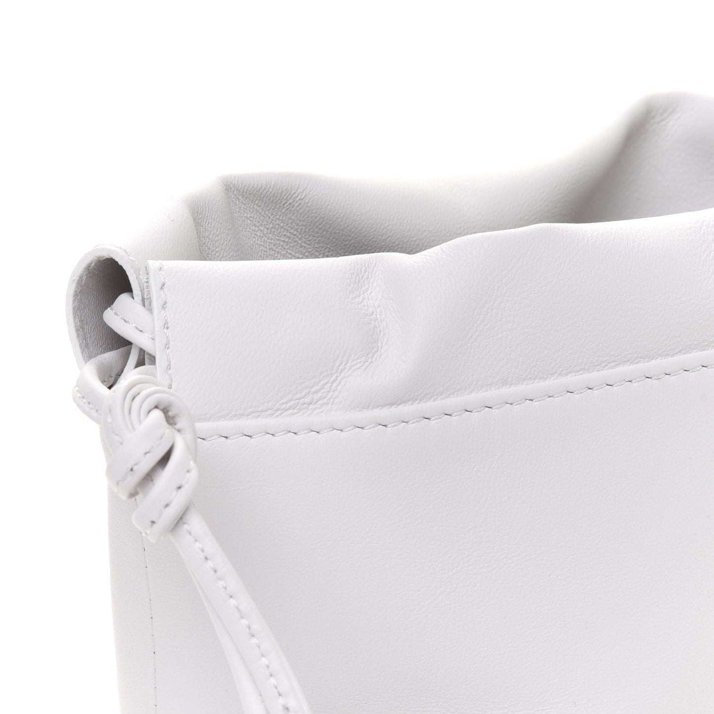 Nappa Quilted Medusa Bucket Bag White