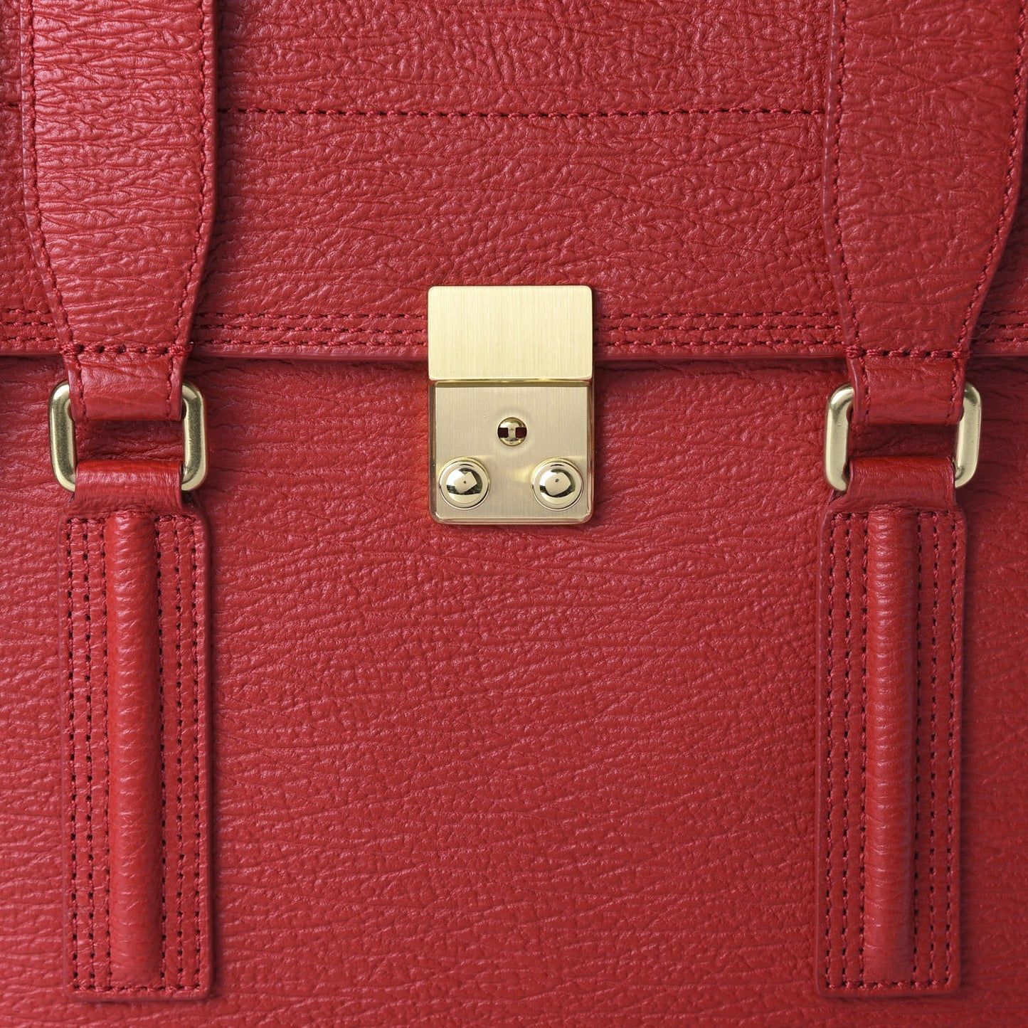 3.1 Textured Calfskin Large Pashli Satchel Red