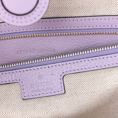 Gucci Monogram Jumbo GG Textured Dollar Calfskin Medium Ophidia Shopping Tote Beige Lapis 6 of 9