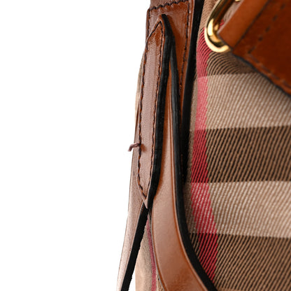 Burberry House Check Bridle Calfskin Medium Gosford Hobo Dark Tan 13 of 14