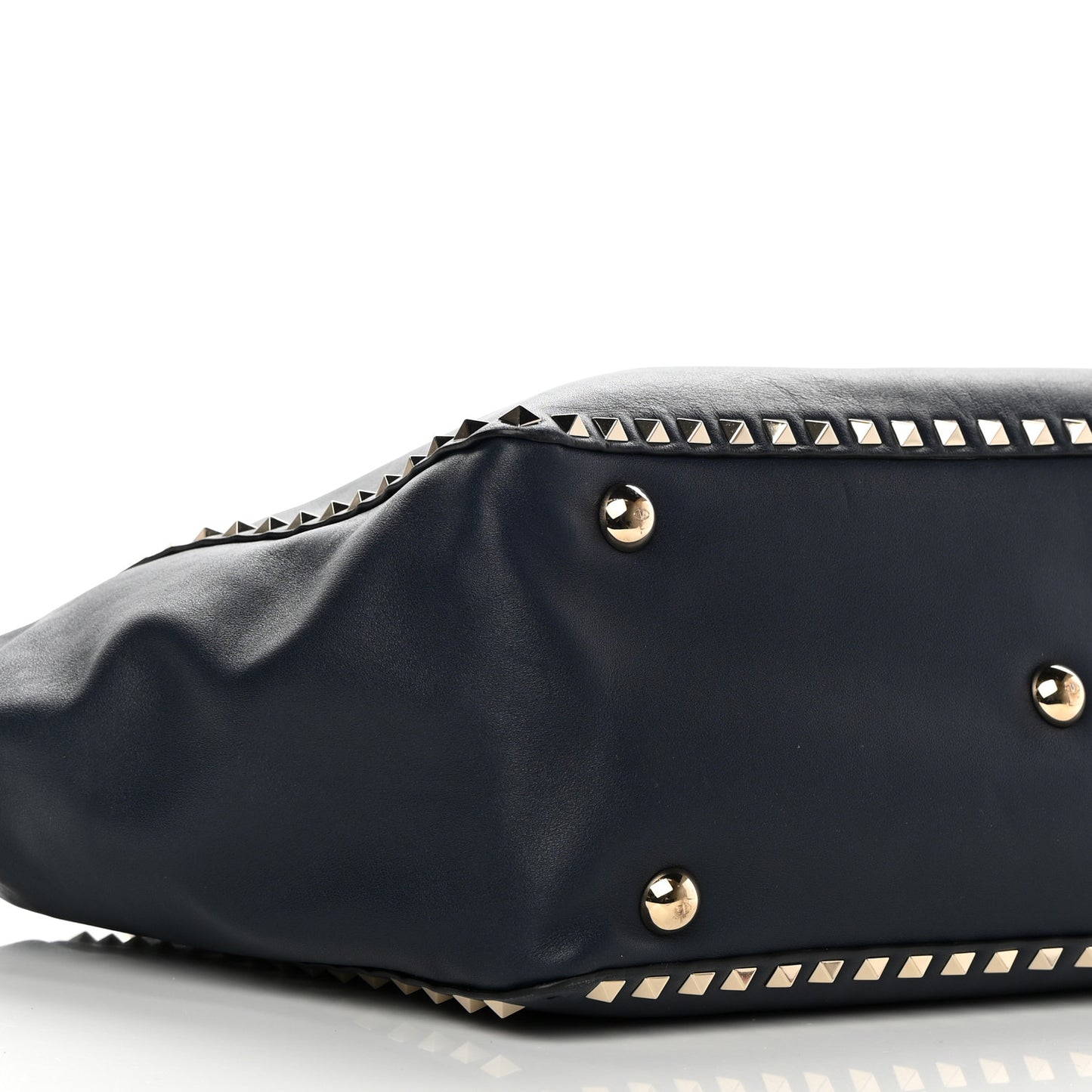 Vitello Medium Rockstud Tote Marine