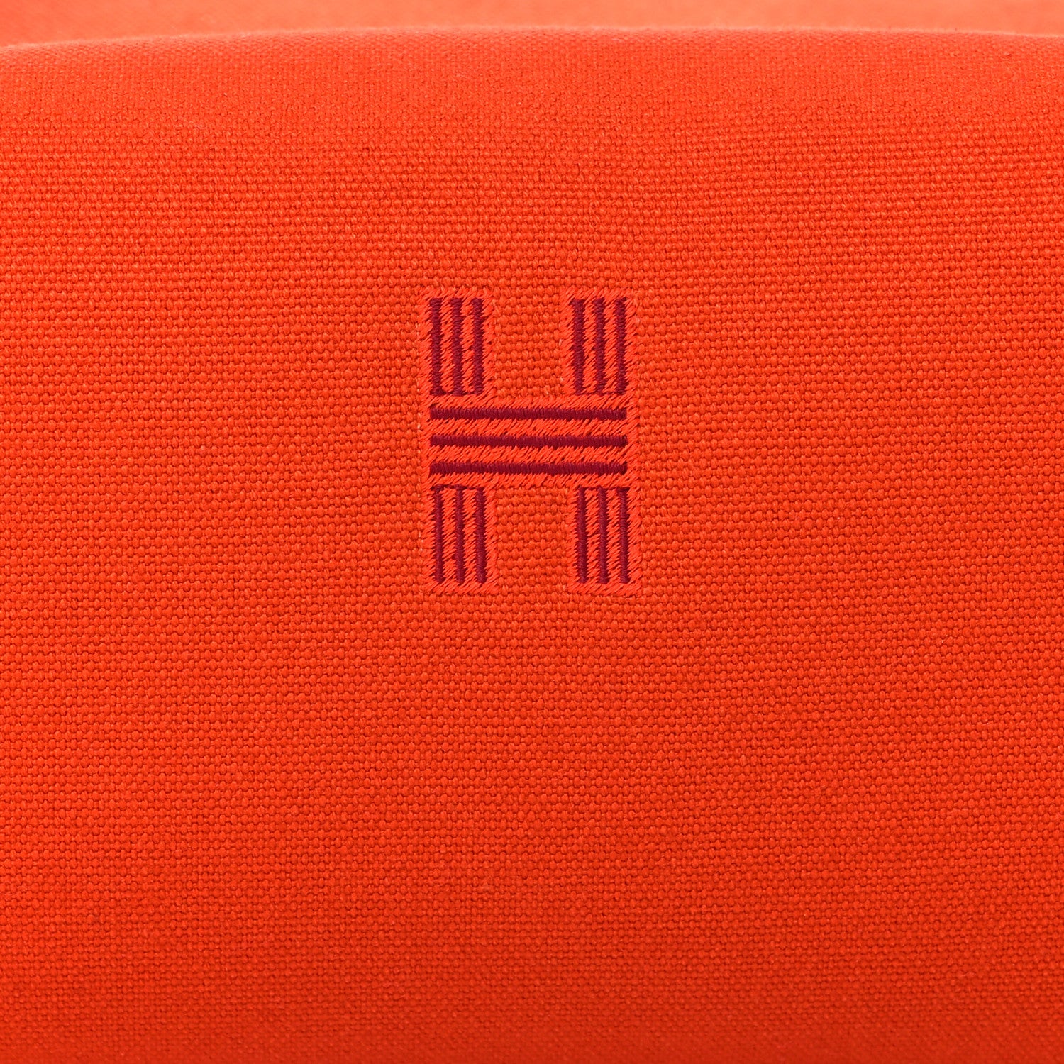 Hermes Canvas Large Bride-A-Brac Pouch Orange Feu Burgundy 7 of 9