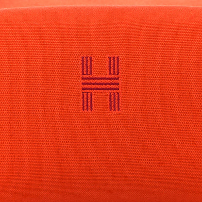 Hermes Canvas Large Bride-A-Brac Pouch Orange Feu Burgundy 7 of 9