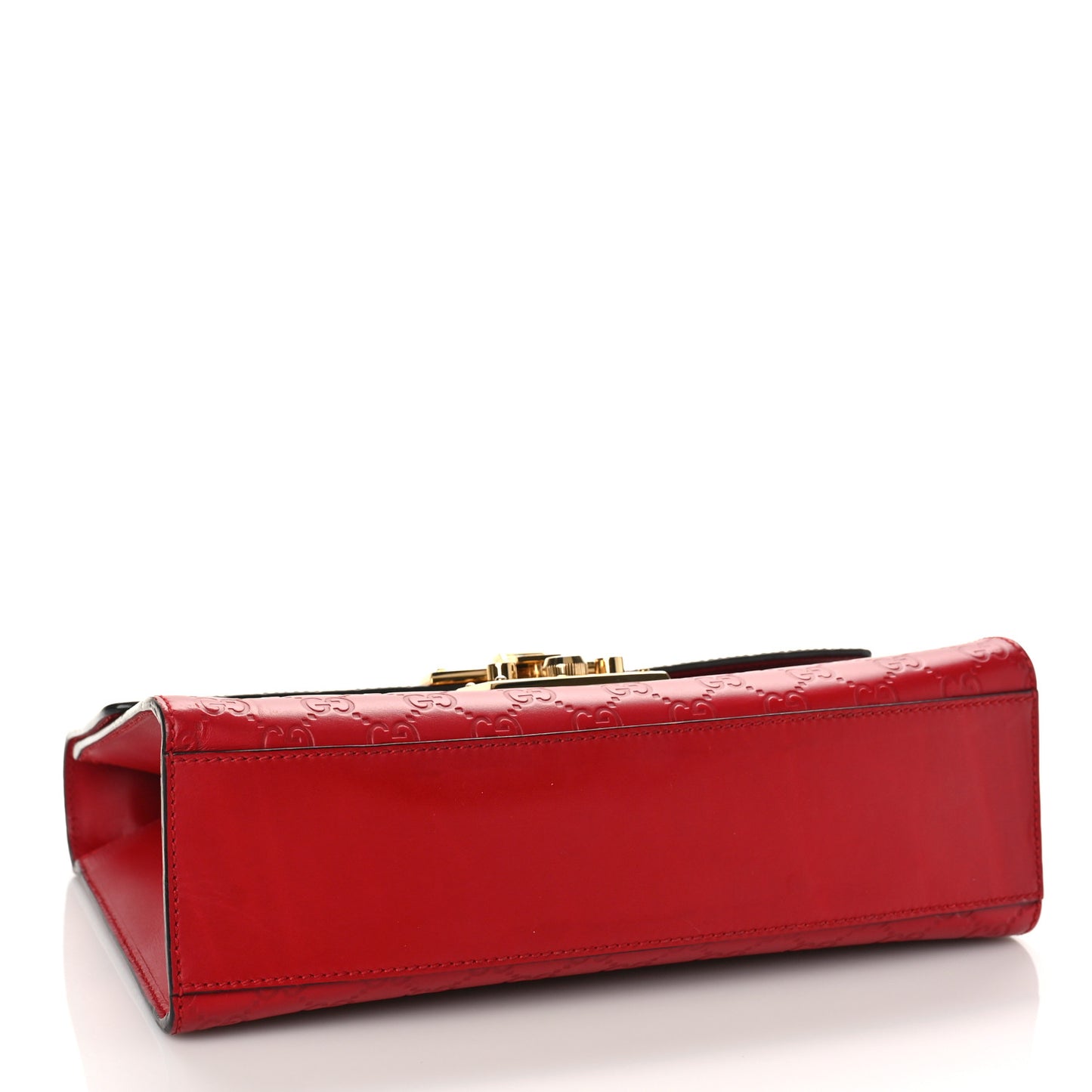 Guccissima Medium Padlock Shoulder Bag Hibiscus Red