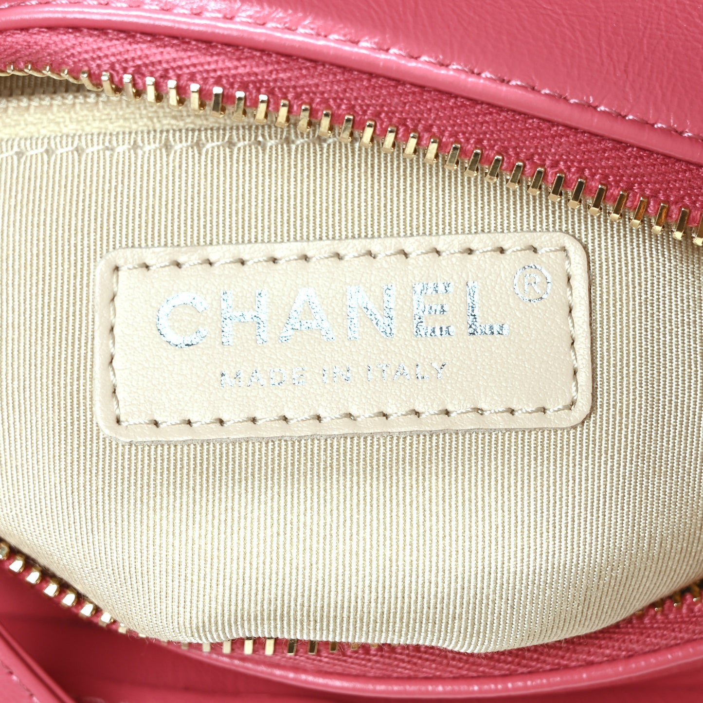 Rattan Calfskin Small Gabrielle Hobo Beige Pink