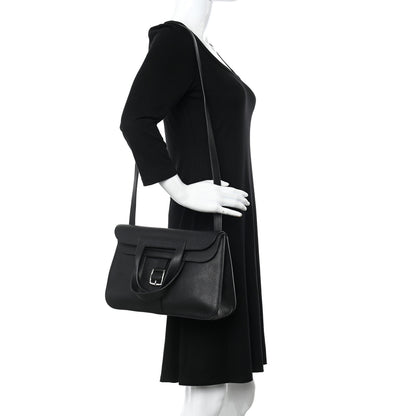 Hermes Taurillon Clemence Halzan 31 GM Black 2 of 11
