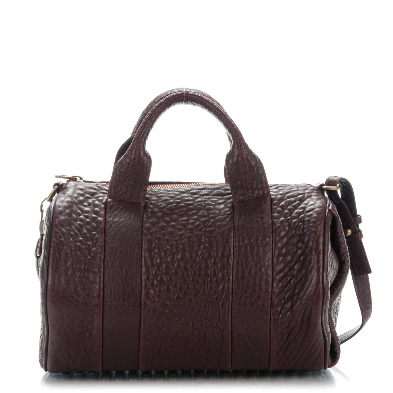 Alexander Wang Pebbled Lambskin Rocco Beet Antique Brass Hardware 1 of 6