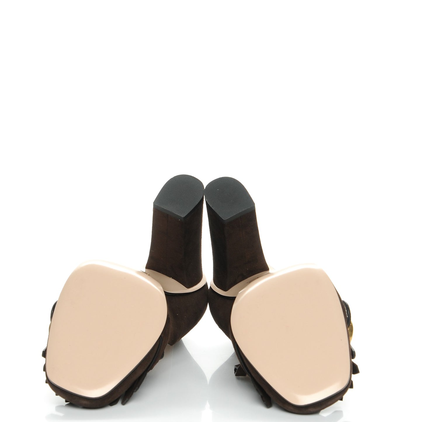 Kid Scamosciato GG Marmont Fringe 105mm Loafer Pumps 40 Cocoa
